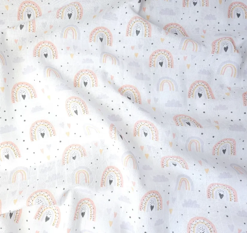 Plena 90x100, tisk - duha