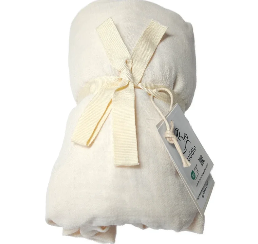 Mušelínové prostěradlo, cream, 60x120+13 cm