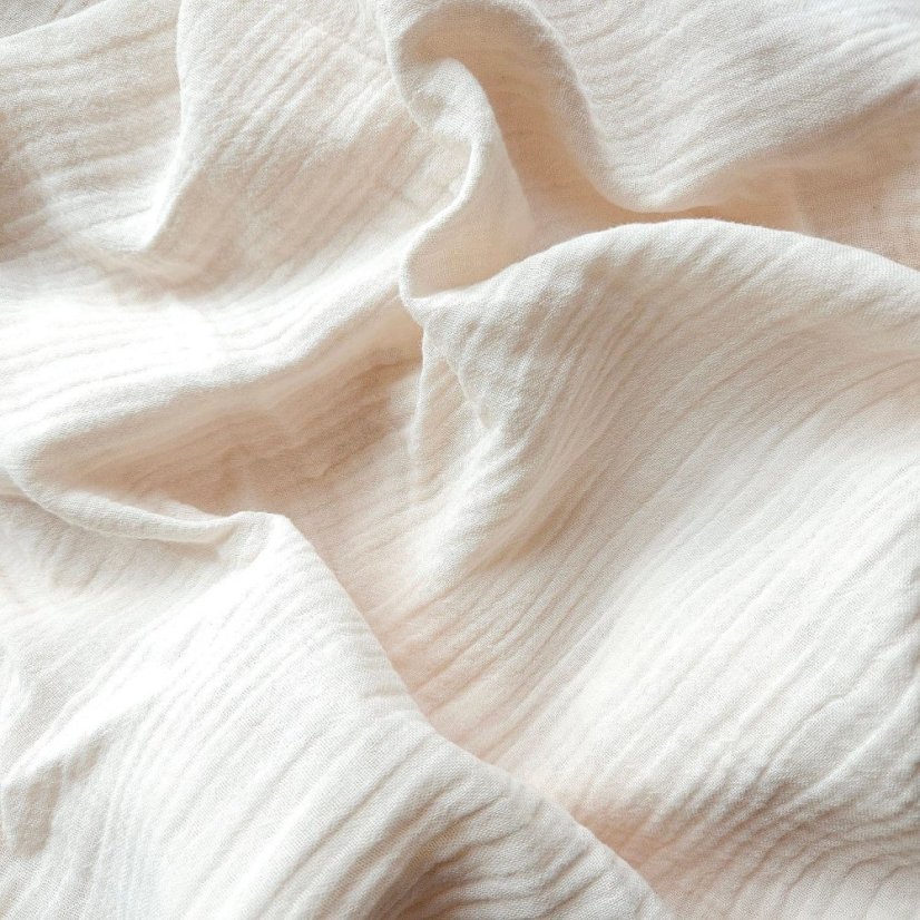Mušelínové povlečení cream, 140x200+70x90 cm