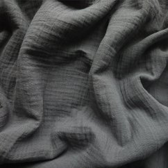 Mušelínové povlečení šedé, 140x200+70x90 cm