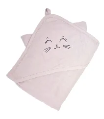 Mušelínová osuška s kapucí, 80x80 cm