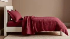 Mušelínové povlečení BURGUNDY, 140x200+70x90 cm
