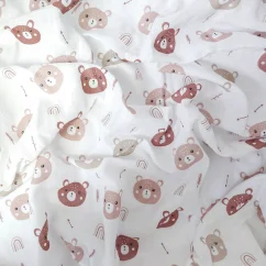 Mušelínové povlečení do postýlky, méďa šíp, 90x130+45x60